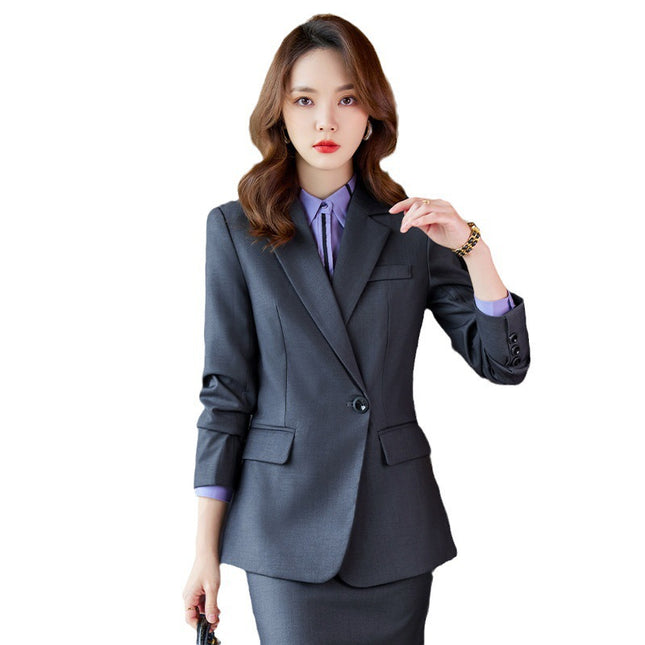 The Professional Commuter Set Includes A Long-sleeve Blazer And Trousers
