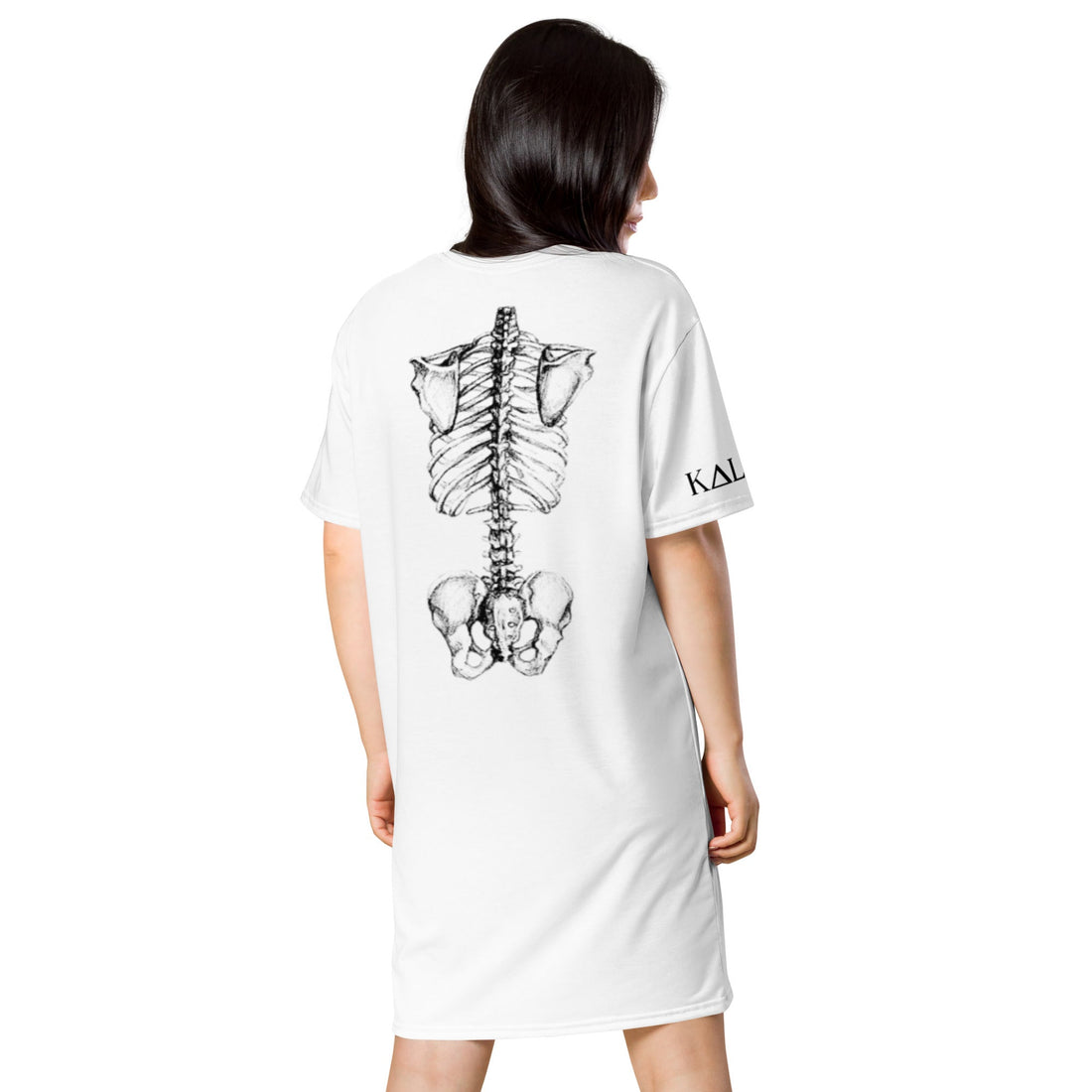Bone Anatomy T-Shirt Dress | Graphic Statement Style