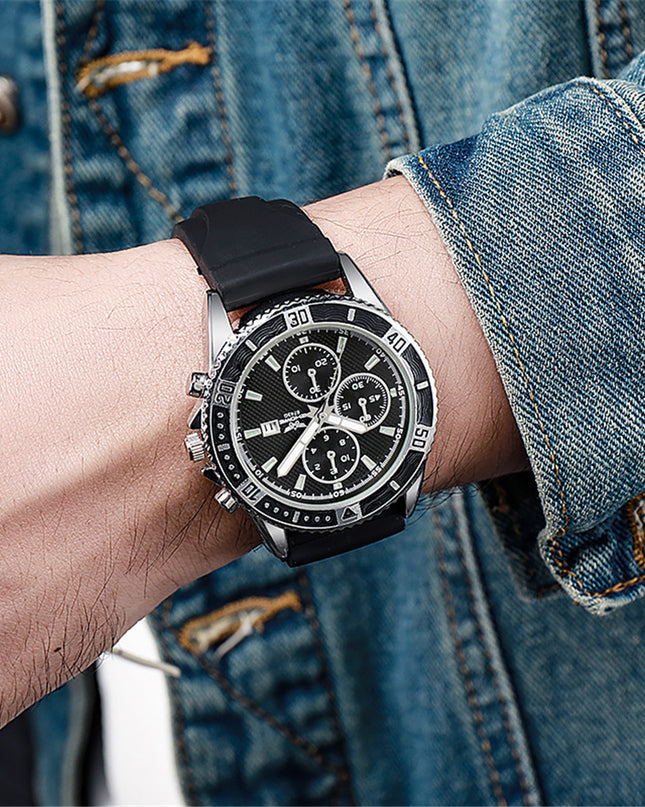 Mens Luminous Calendar Quartz Watch