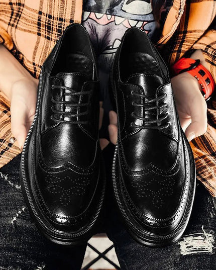 Mens Business Casual Korean Style Trendy British Mens Shoes