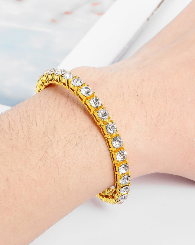 Mens Fashion Single Drain Diamond Bracelet