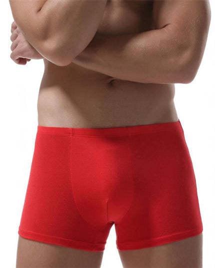 Men's Boxer Cotton Breathable Mid Waist Big Boxer Underwear
