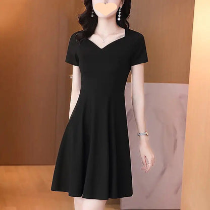Collar Black Business Skirt Women&