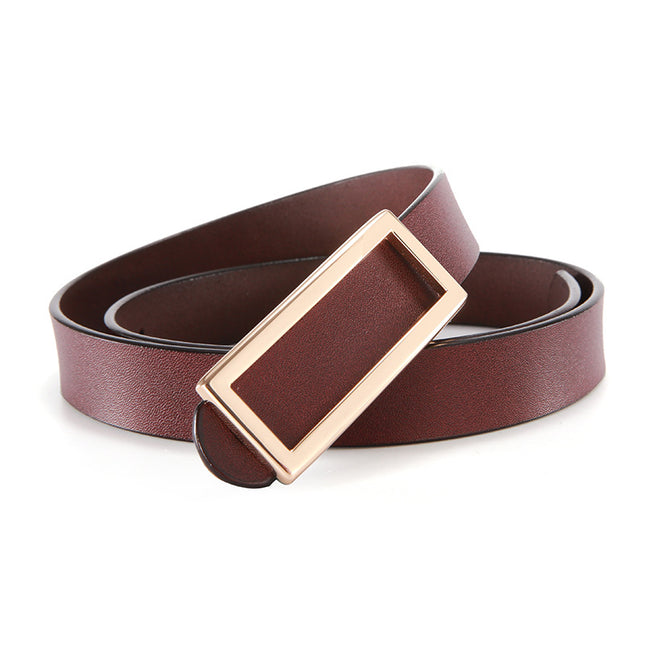 Retro Wear Belt Women's Black Classic Cowhide