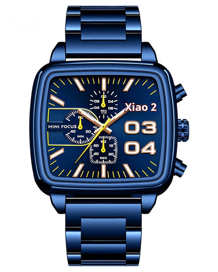 Mens Multifunctional Waterproof Quartz Watch