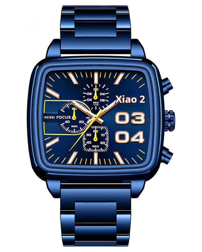 Mens Multifunctional Waterproof Quartz Watch