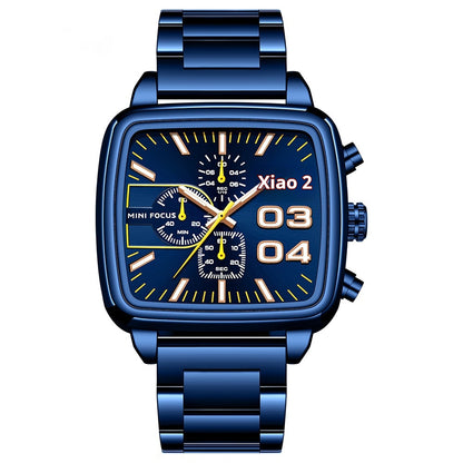 Mens Multifunctional Waterproof Quartz Watch