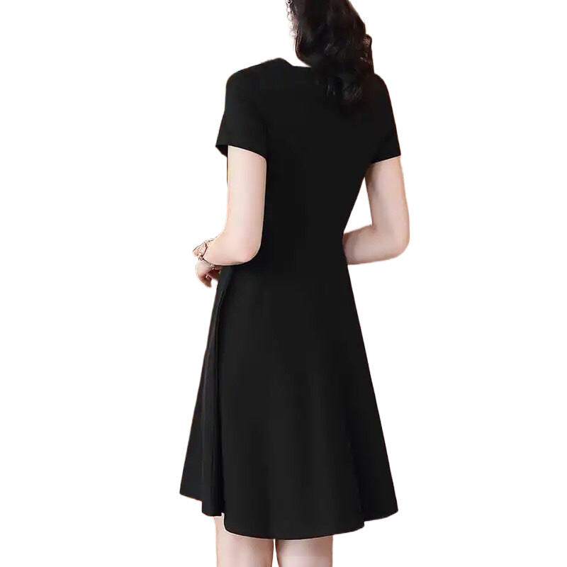 Collar Black Business Skirt Women&