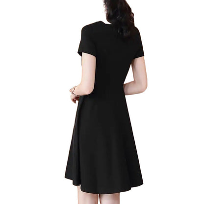 Collar Black Business Skirt Women&