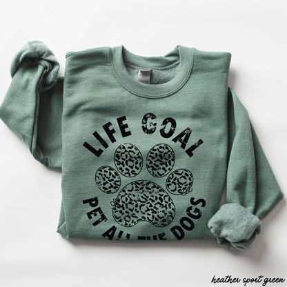 Pet All The Dogs Leopard Paw Sweatshirt 9 Colors S-3X