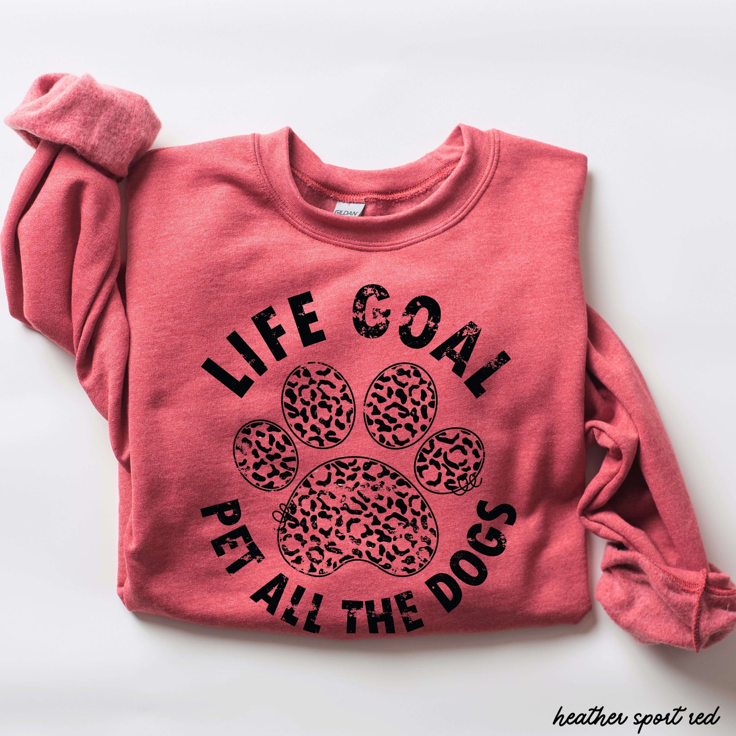Pet All The Dogs Leopard Paw Sweatshirt 9 Colors S-3X