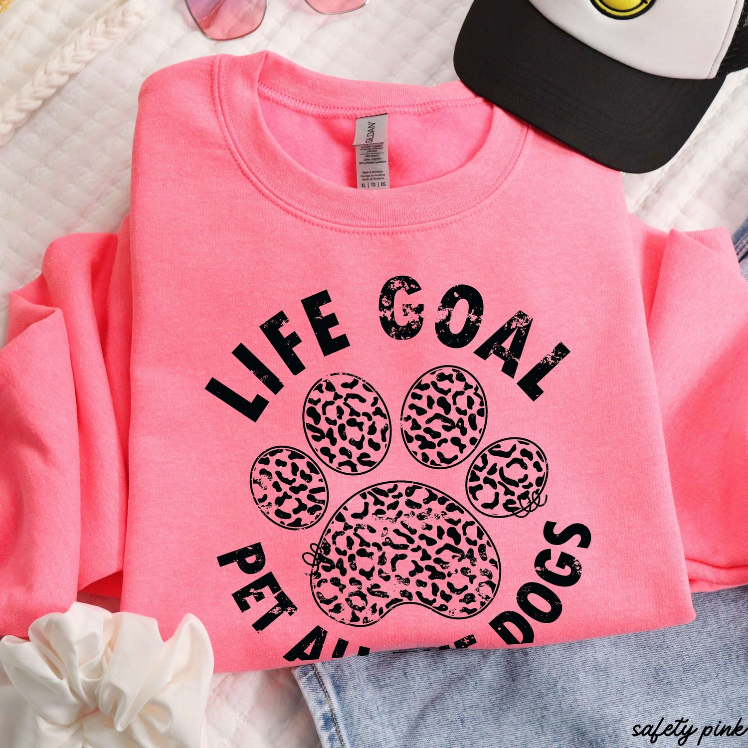 Pet All The Dogs Leopard Paw Sweatshirt 9 Colors S-3X