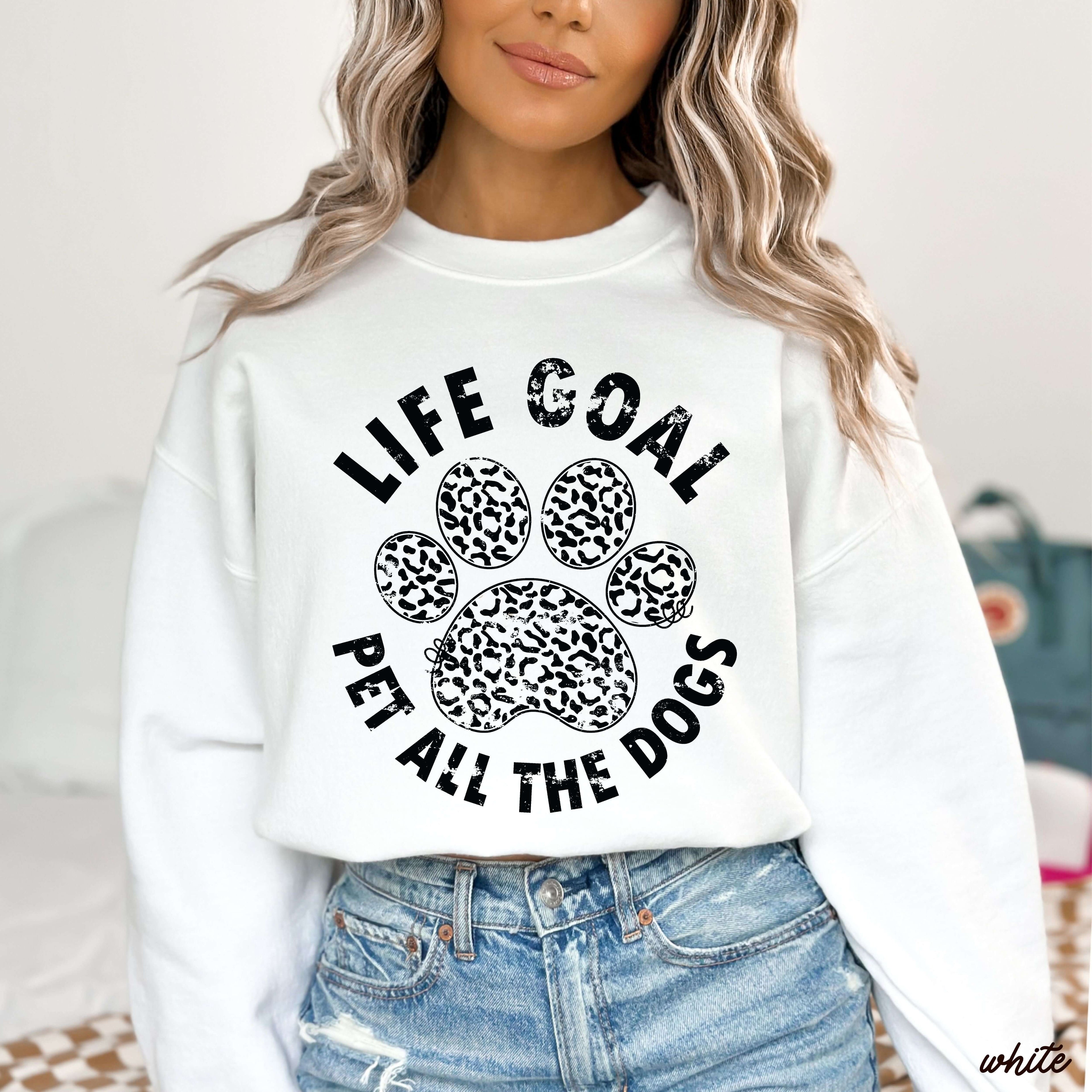 Pet All The Dogs Leopard Paw Sweatshirt 9 Colors S-3X