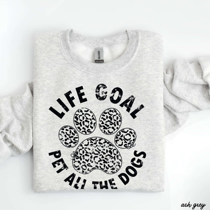Pet All The Dogs Leopard Paw Sweatshirt 9 Colors S-3X