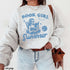 Book Girl Summer Sweatshirt 5 Colors S-3X featuring a stylish design on a cozy gray sweatshirt.