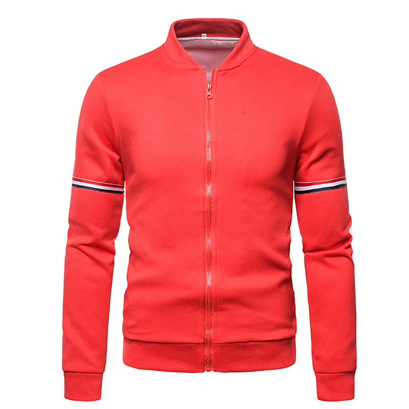 British Ribbon Stand Collar Mens Jacket
