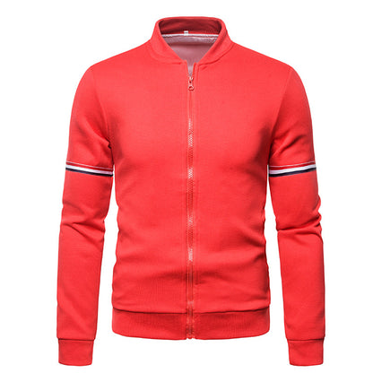 British Ribbon Stand Collar Mens Jacket