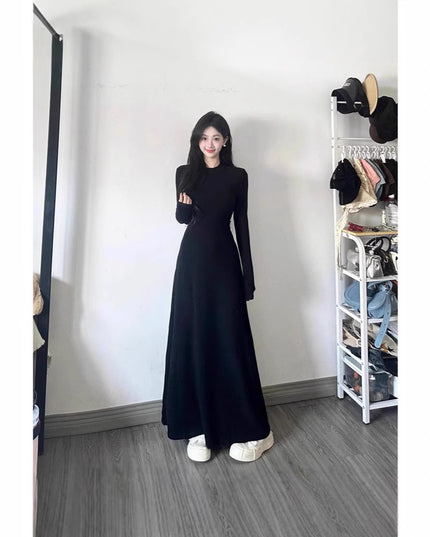 Korean Style Atmosphere Wear Black Dress