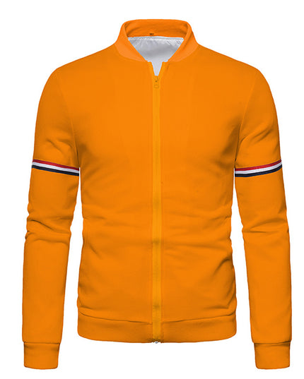 British Ribbon Stand Collar Mens Jacket