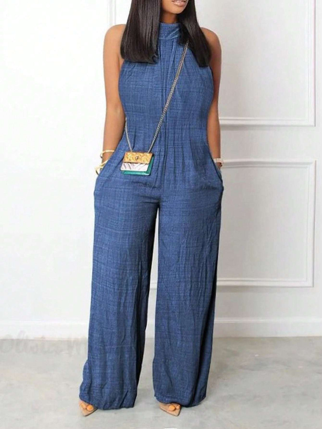 Sleeveless Halter Ruffled Young Women&