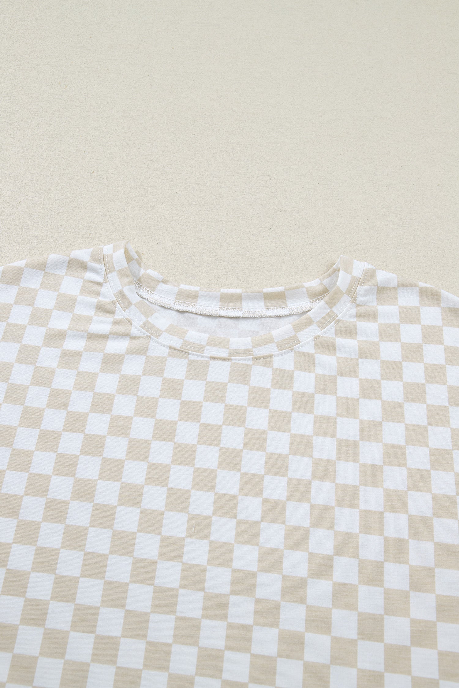 Checker Short Sleeve Tee &amp; Pants Lounge Set