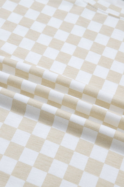 Checker Short Sleeve Tee &amp; Pants Lounge Set