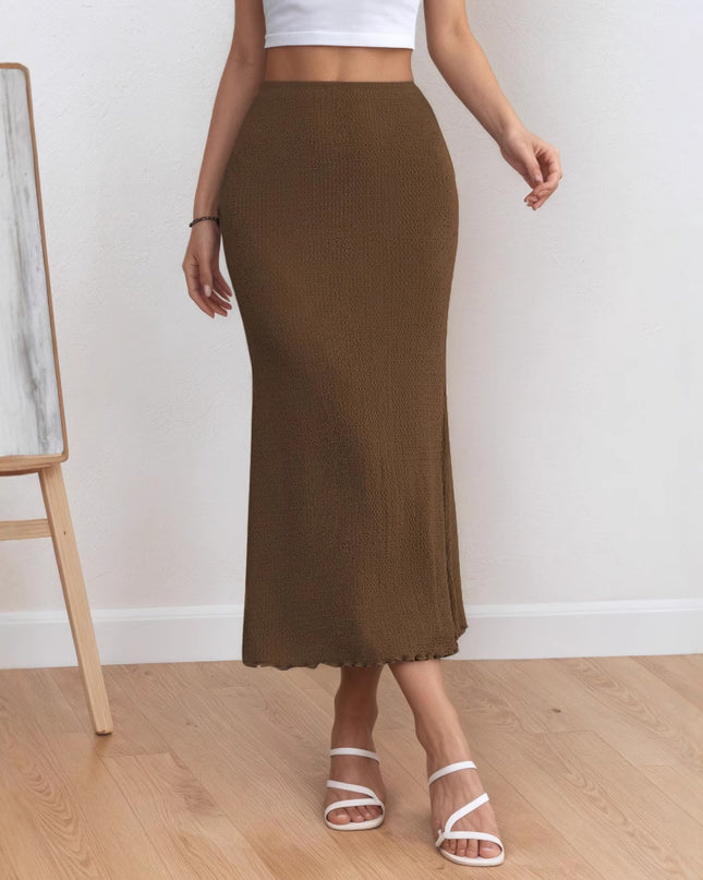 Elegant Sheath Mermaid Skirt Midi Skirt