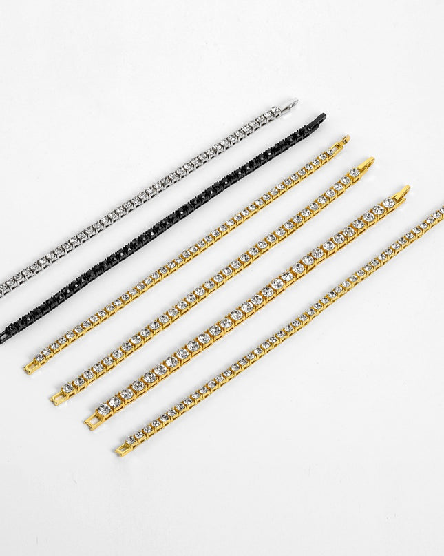 Mens Fashion Single Drain Diamond Bracelet