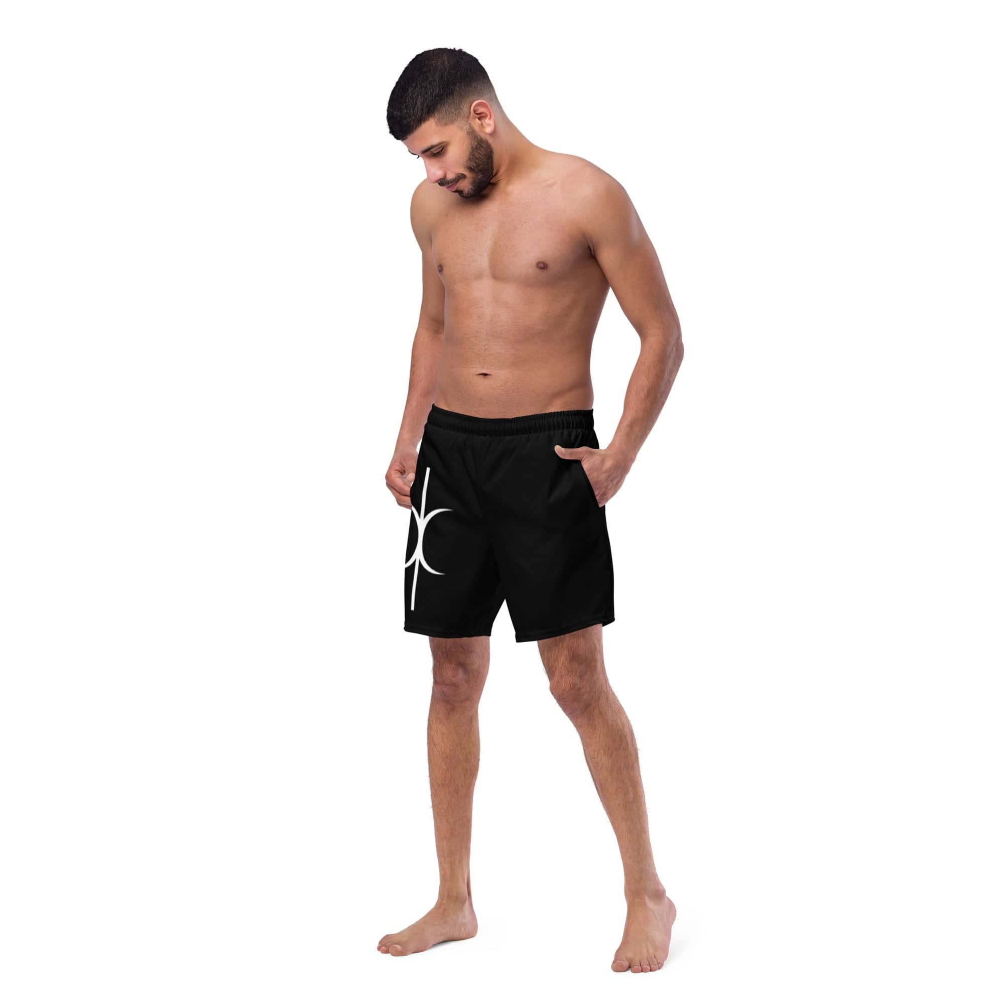 Hands of Eris Swim Trunks | Unique White Shorts