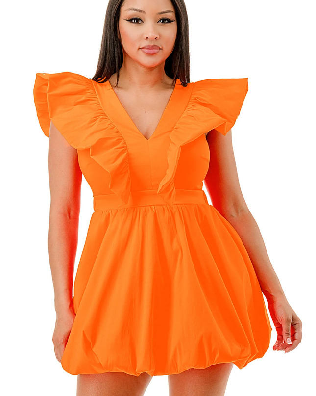 Deep V-Neck Sleeveless Dress