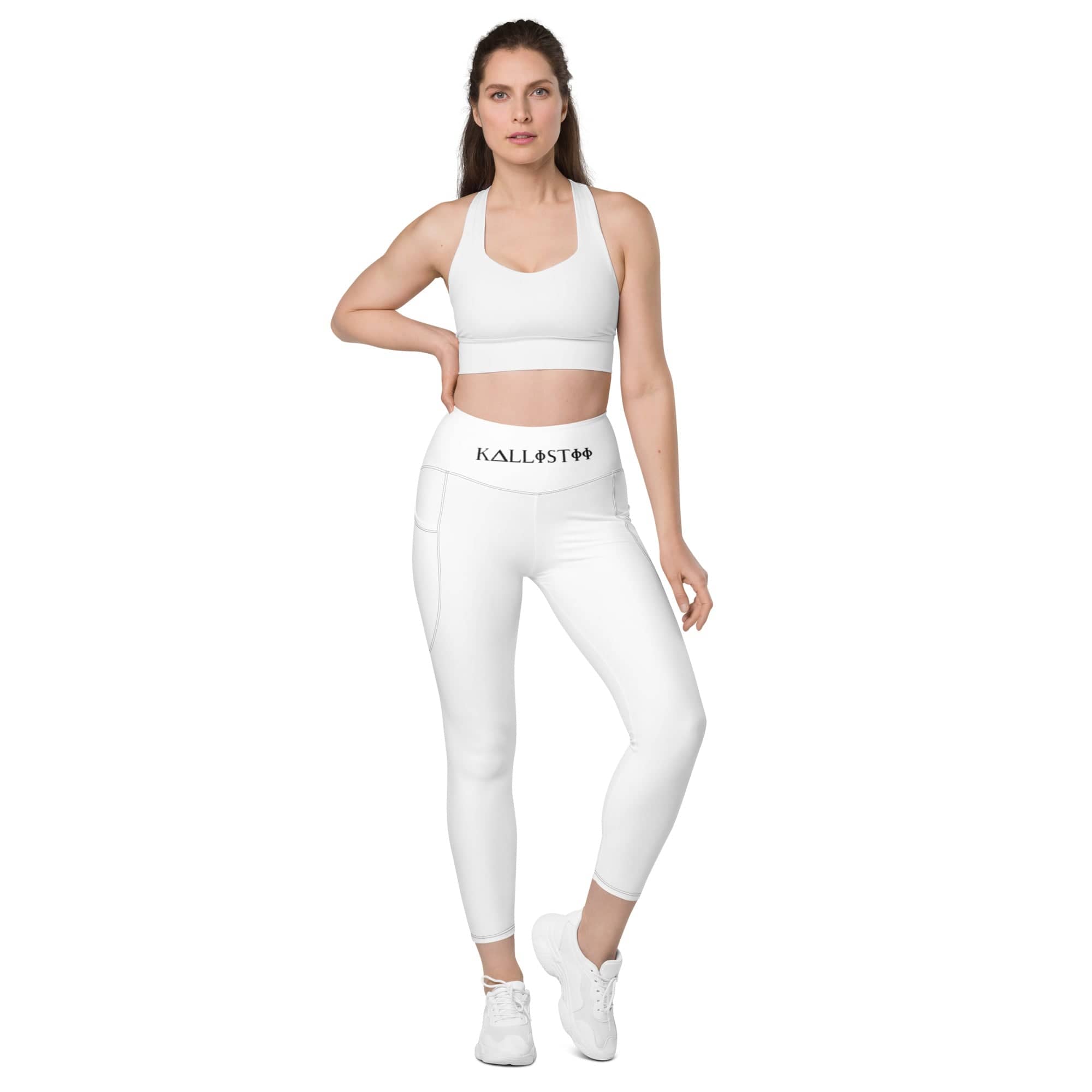 High Waisted Leggings | Logo Waistband | Kallistii