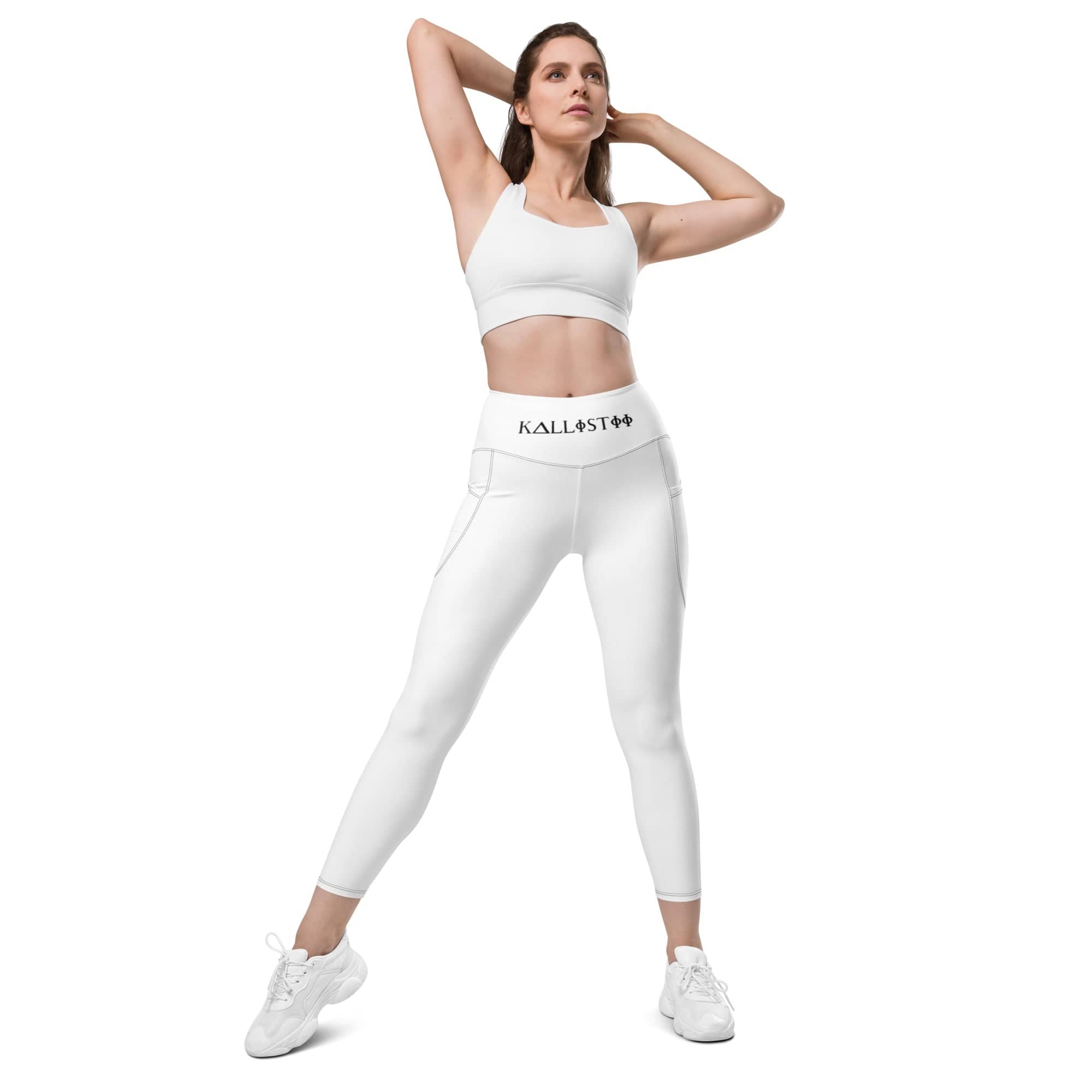 High Waisted Leggings | Logo Waistband | Kallistii
