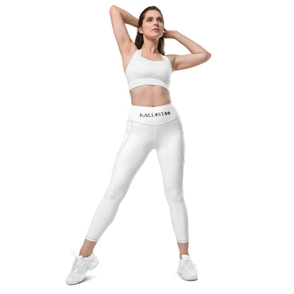 High Waisted Leggings | Logo Waistband | Kallistii