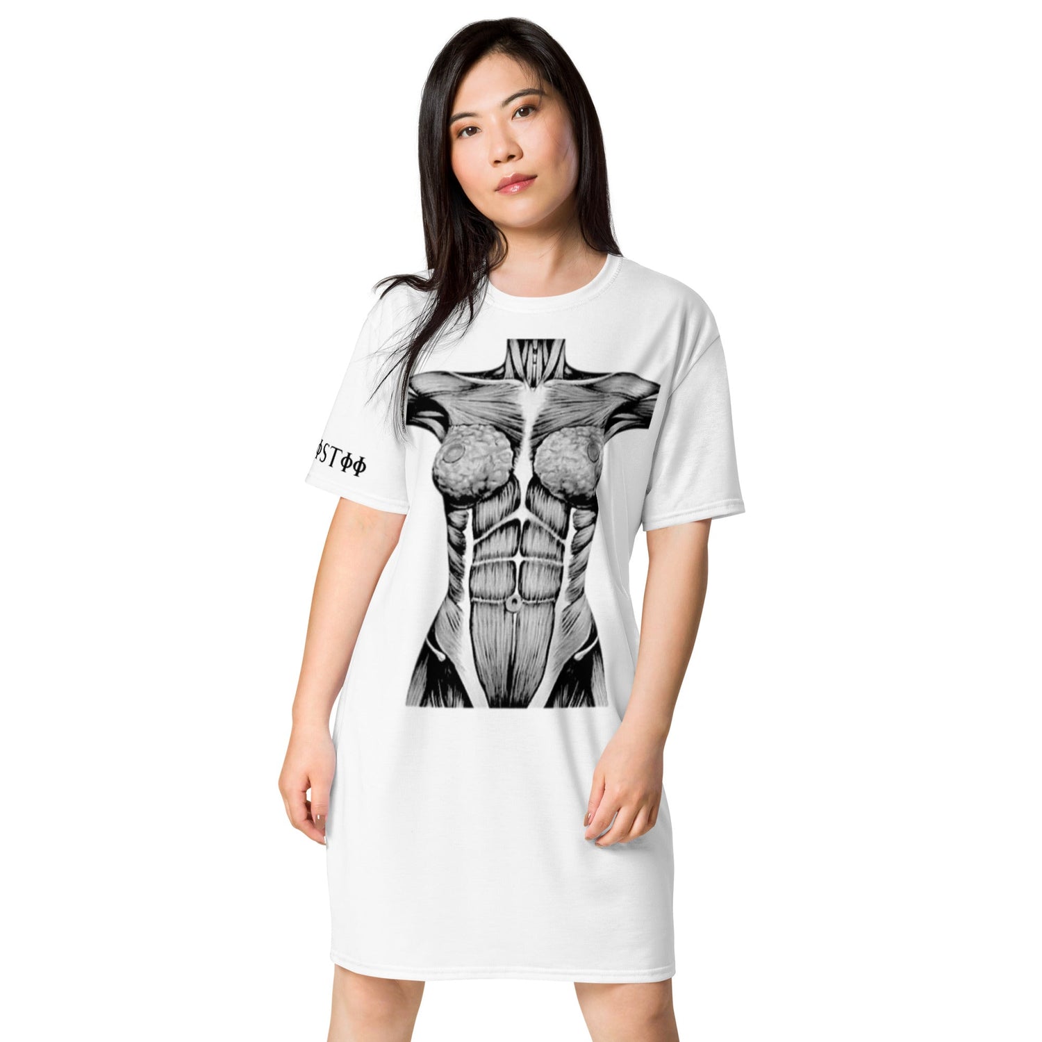 Muscle Anatomy T-Shirt Dress | Graphic Statement Style