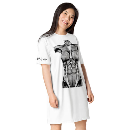 Muscle Anatomy T-Shirt Dress | Graphic Statement Style