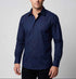 Geo  Button-Up Shirt With Contrast Details // Navy // Contemporary Fit (Regular)